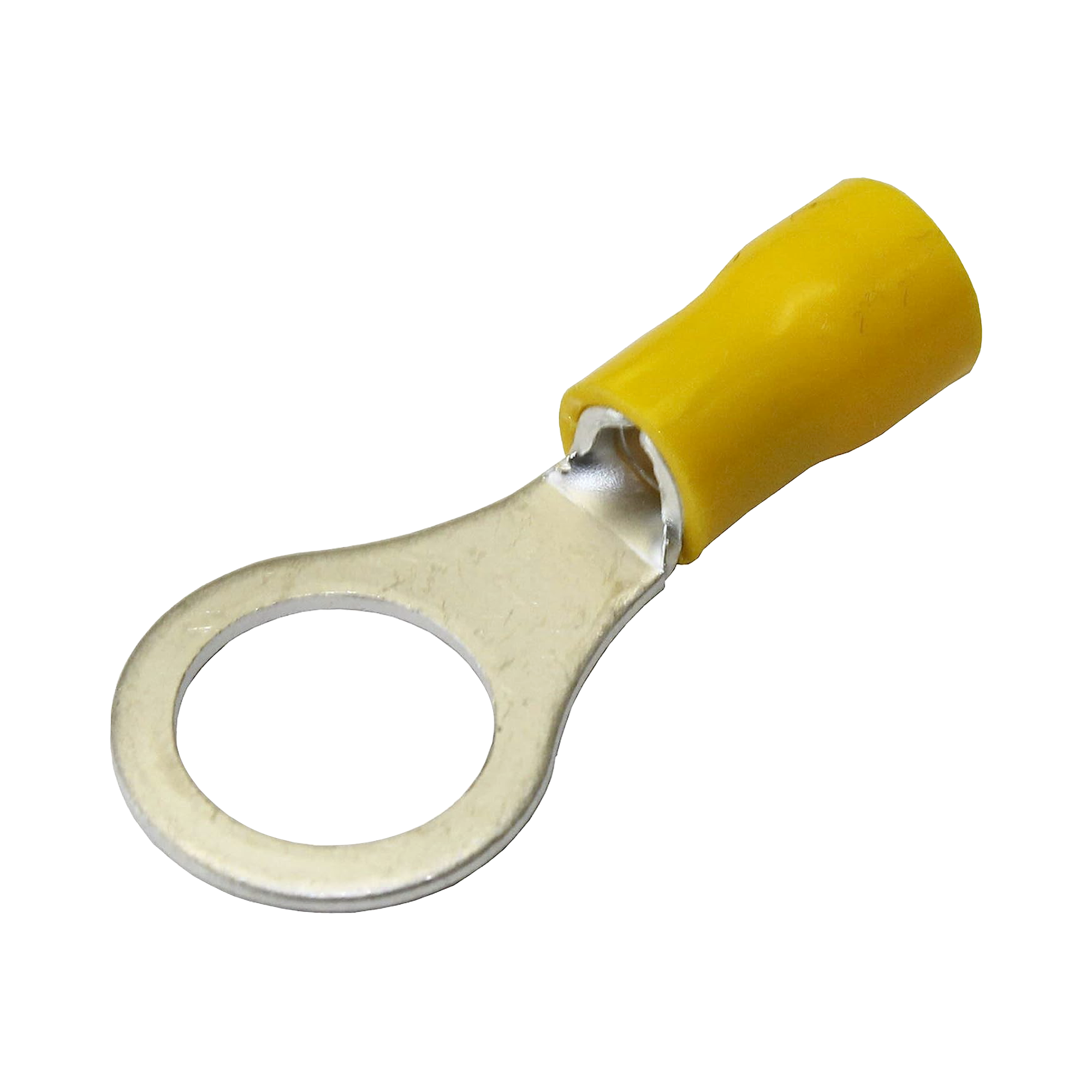 AE34854|Terminal tipo ojo / 3 / 16" / 10 - 10 AWG / Amarillo / Paquete de 25 piezas.